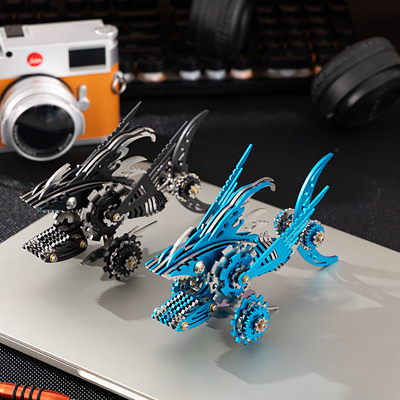 3D Metal Saw Shark DIY Mechanical Assembly Model Kit
