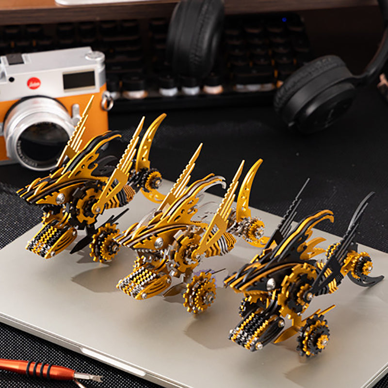 3D Metal Saw Shark DIY Mechanical Assembly Model Kit