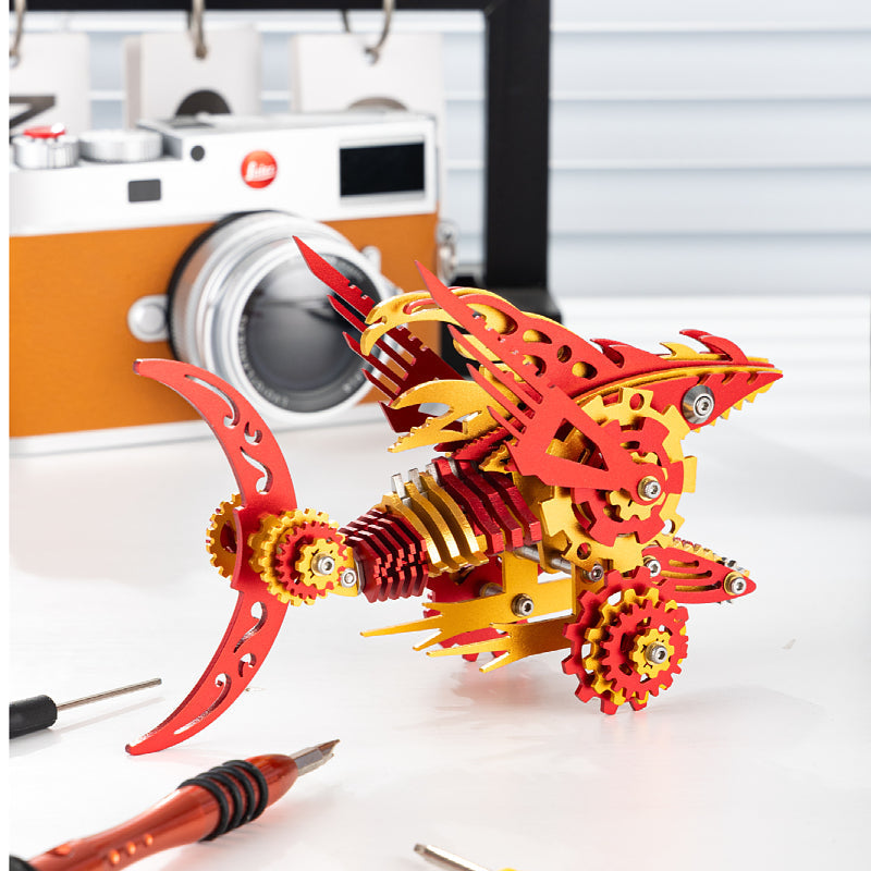 3D Metal Saw Shark DIY Mechanical Assembly Model Kit