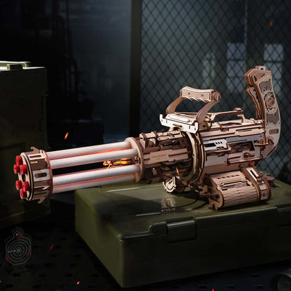Estrelik™ | Ultimate Rotating Barrel Machine Gun - 3D Wooden Puzzle Kit