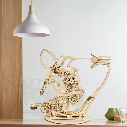 Estrelik™ | Kinetic Hummingbird Sculpture - 3D Wooden Mechanical Puzzle Kit