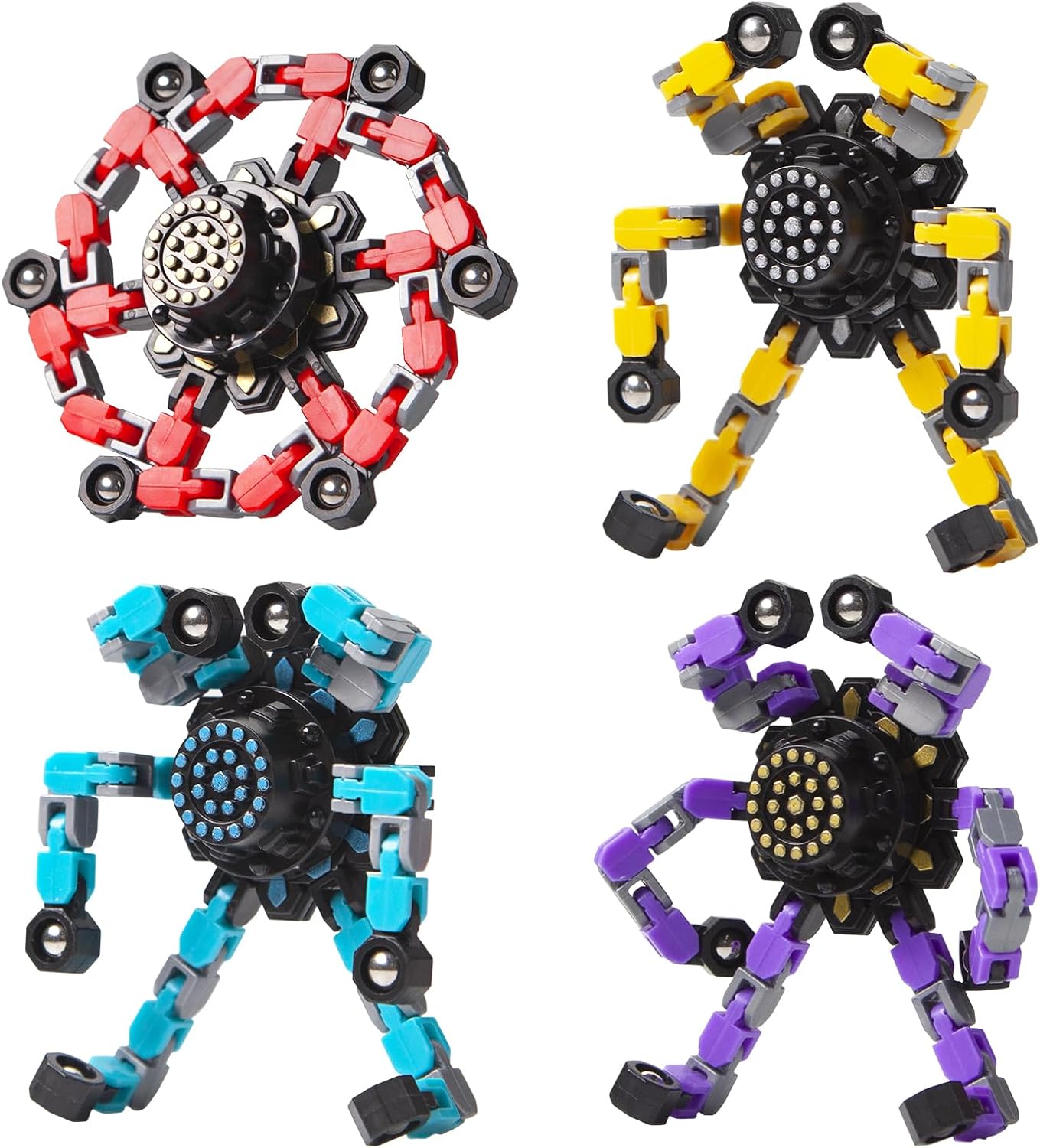 Transformable Pocket-Sized Fidget Spinner Pack – Stress-Relief Gyro, High-Speed Bearings