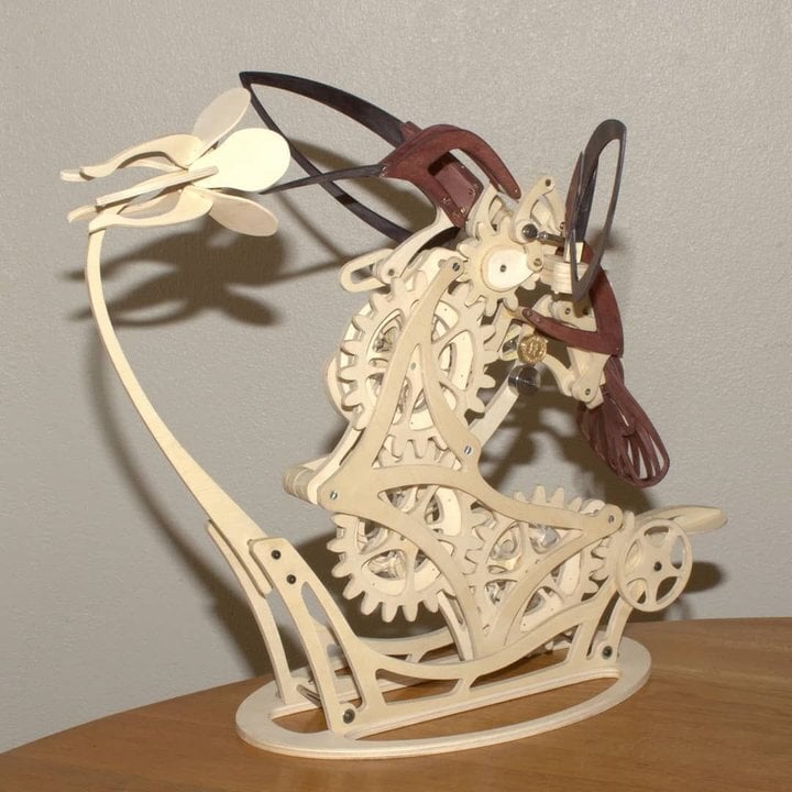 Estrelik™ | Kinetic Hummingbird Sculpture - 3D Wooden Mechanical Puzzle Kit