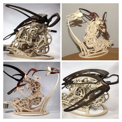 Estrelik™ | Kinetic Hummingbird Sculpture - 3D Wooden Mechanical Puzzle Kit