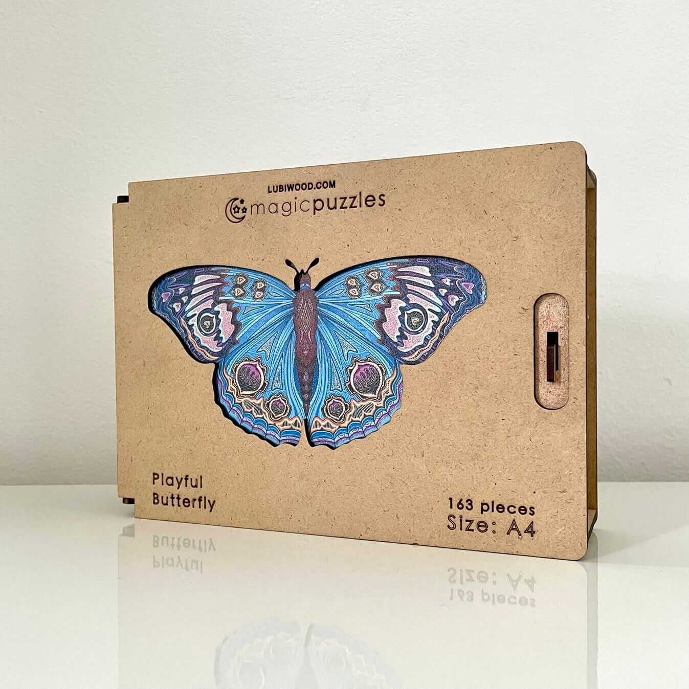 Rompecabezas Mariposa Juguetona de Madera Premium – Desafío Artístico Único