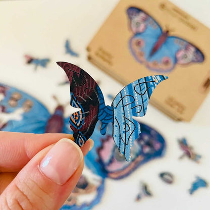 Rompecabezas Mariposa Juguetona de Madera Premium – Desafío Artístico Único