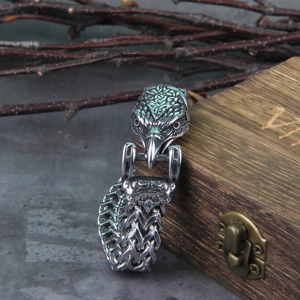 Viking Valor Spirit Animal Rugged Stainless Steel Bracelet with Box