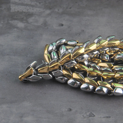 World Serpent 316L Stainless Steel Norse Necklace Protective Statement Chain