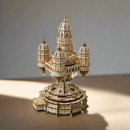 Estrelik™ | Celestia Castle Illuminated Musical 3D Wooden Puzzle