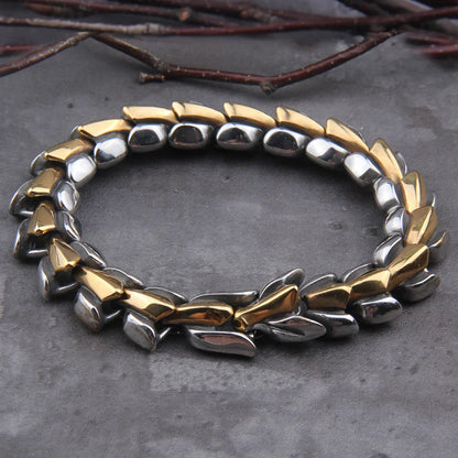 World Serpent Viking Bracelet 316L Stainless Steel Cuff Premium Gift