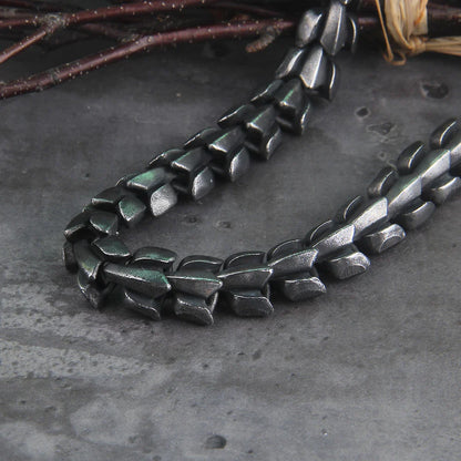 World Serpent 316L Stainless Steel Norse Necklace Protective Statement Chain