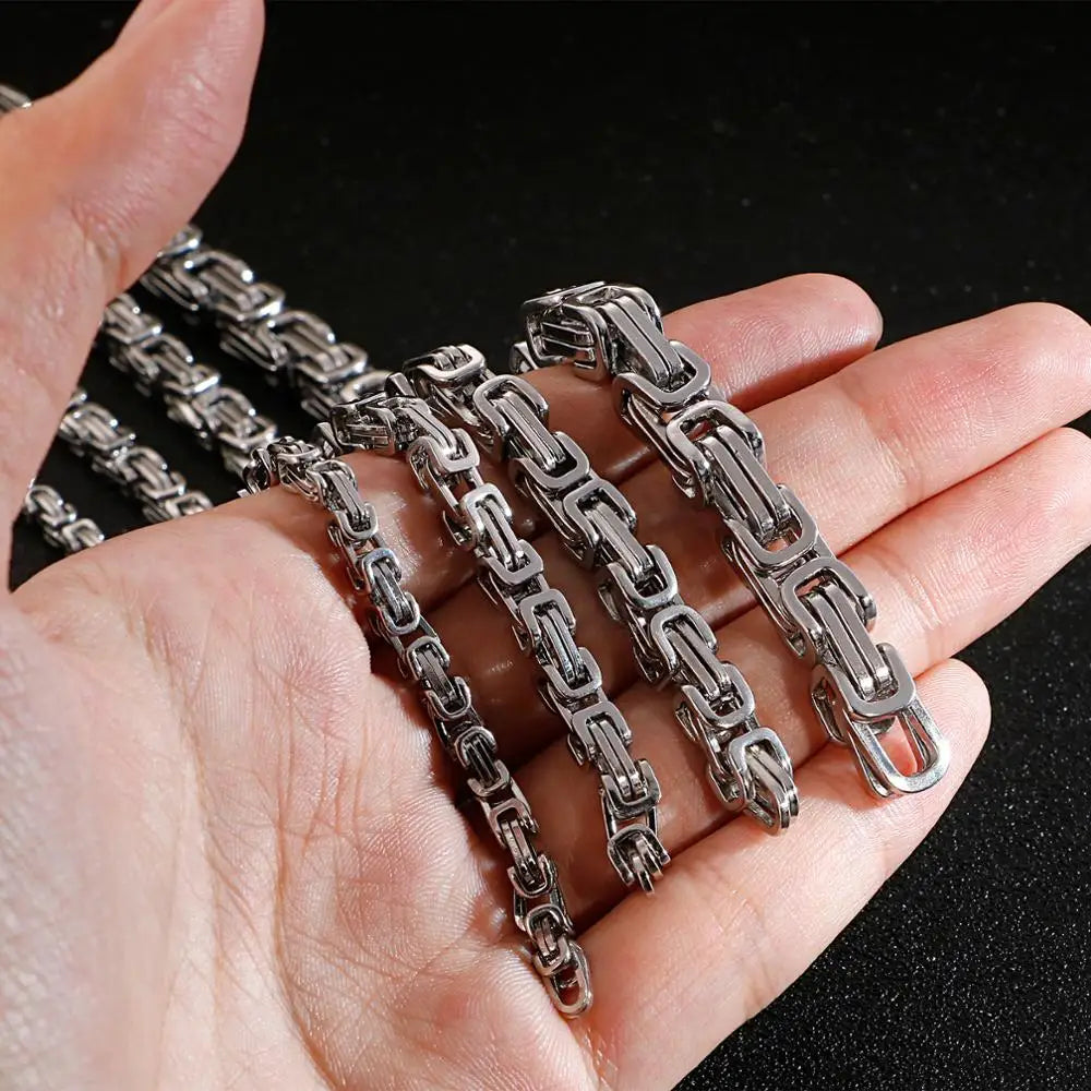 Viking Valor Premium Relic Stainless Steel Heavy‑Duty Chain Necklace