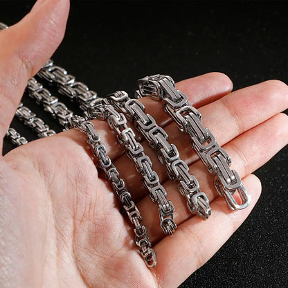 Viking Valor Premium Relic Stainless Steel Heavy‑Duty Chain Necklace