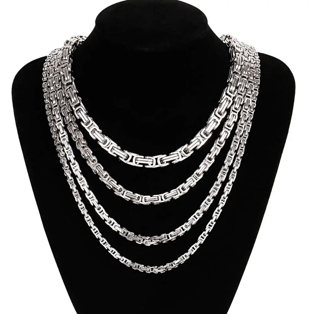 Viking Valor Premium Relic Stainless Steel Heavy‑Duty Chain Necklace