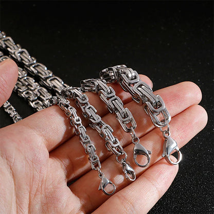 Viking Valor Premium Relic Stainless Steel Heavy‑Duty Chain Necklace