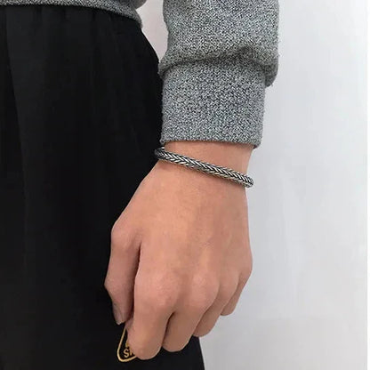 Dragon Scale Sterling Silver Bracelet, Handcrafted 925, Two Widths