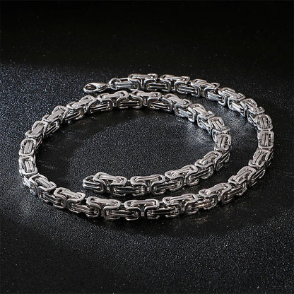 Viking Valor Premium Relic Stainless Steel Heavy‑Duty Chain Necklace