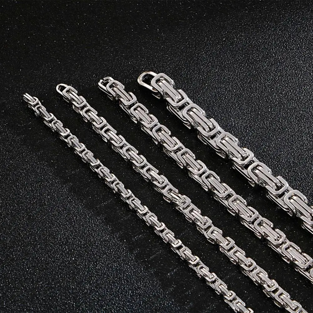 Viking Valor Premium Relic Stainless Steel Heavy‑Duty Chain Necklace