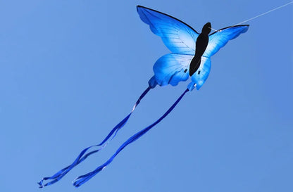Large Butterfly Delta Kite 135cm with Long Tail and Handle