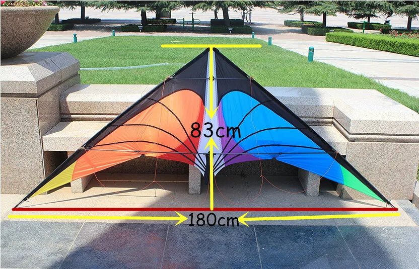 1.8m Dual-Line Stunt Kite Extra-Durable Nylon Frame and Line