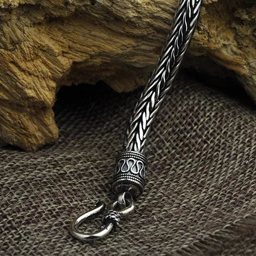 Dragon Scale Sterling Silver Bracelet, Handcrafted 925, Two Widths