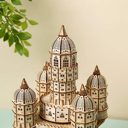 Estrelik™ | Celestia Castle Illuminated Musical 3D Wooden Puzzle