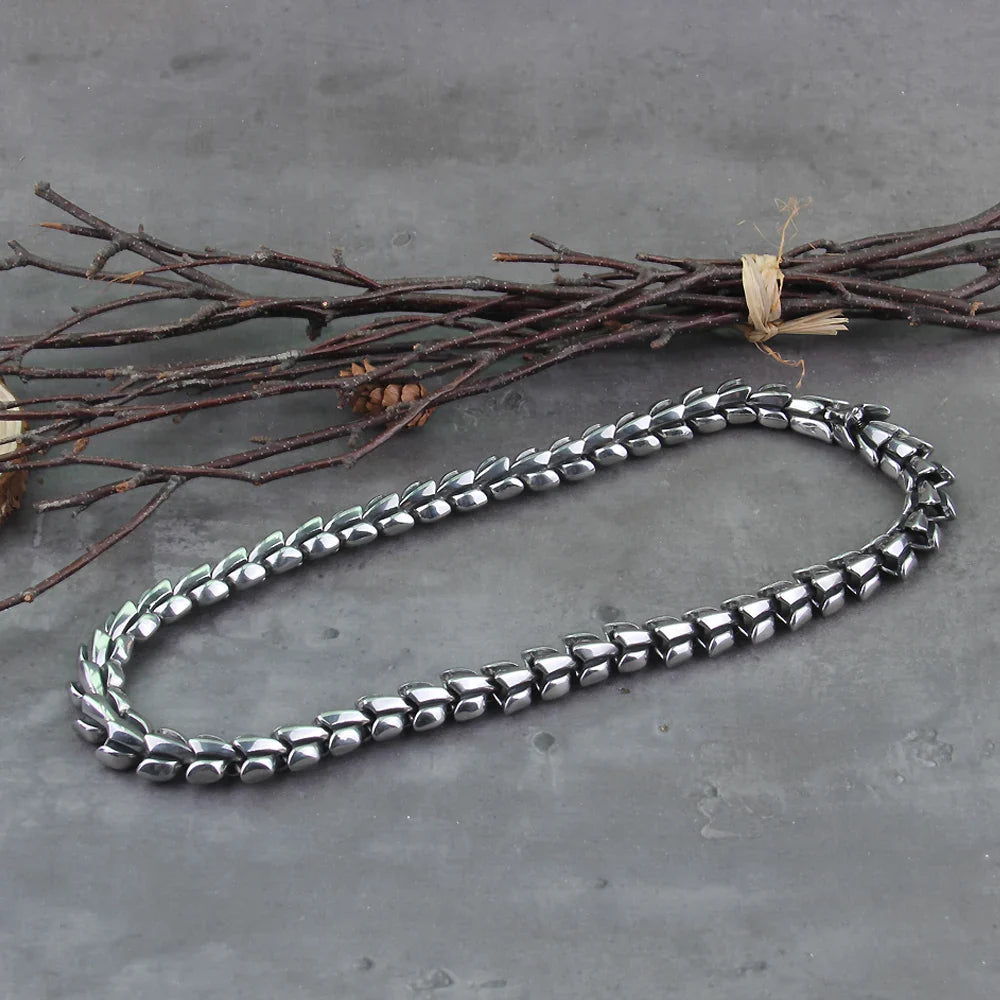 World Serpent 316L Stainless Steel Norse Necklace Protective Statement Chain