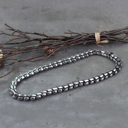 World Serpent 316L Stainless Steel Norse Necklace Protective Statement Chain