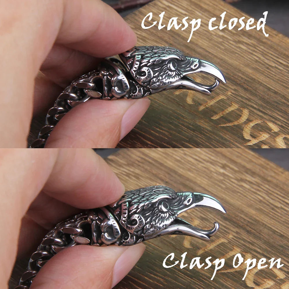 Viking Valor Spirit Animal Rugged Stainless Steel Bracelet with Box