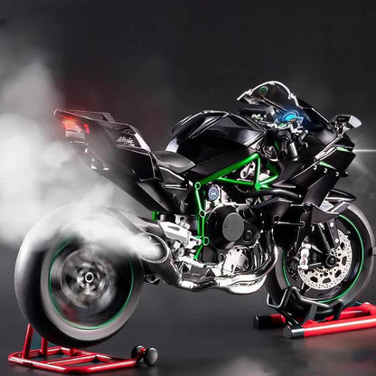 Estrelik™ | Premium Ninja H2R RC Superbike 1:6 Scale with Realistic Sound & Smoke Effects