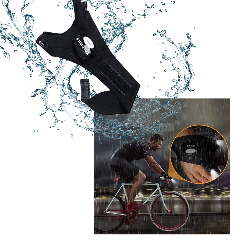 Waterproof LED Light Gloves with Battery-Powered Hands-Free Illumination