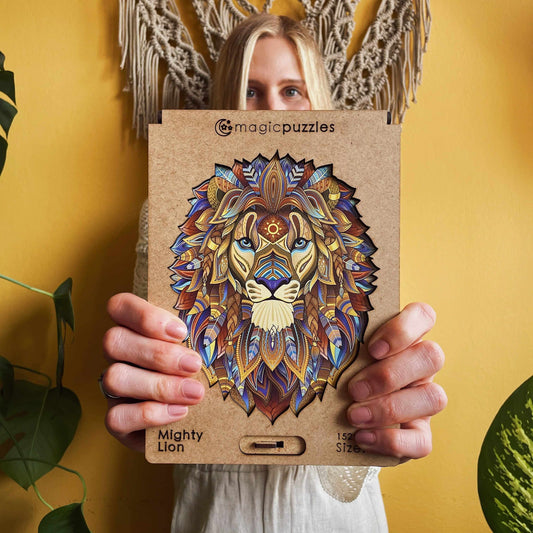 Rompecabezas de Madera 'León Poderoso' Lubiwood: Arte Único, Desafío Cautivador