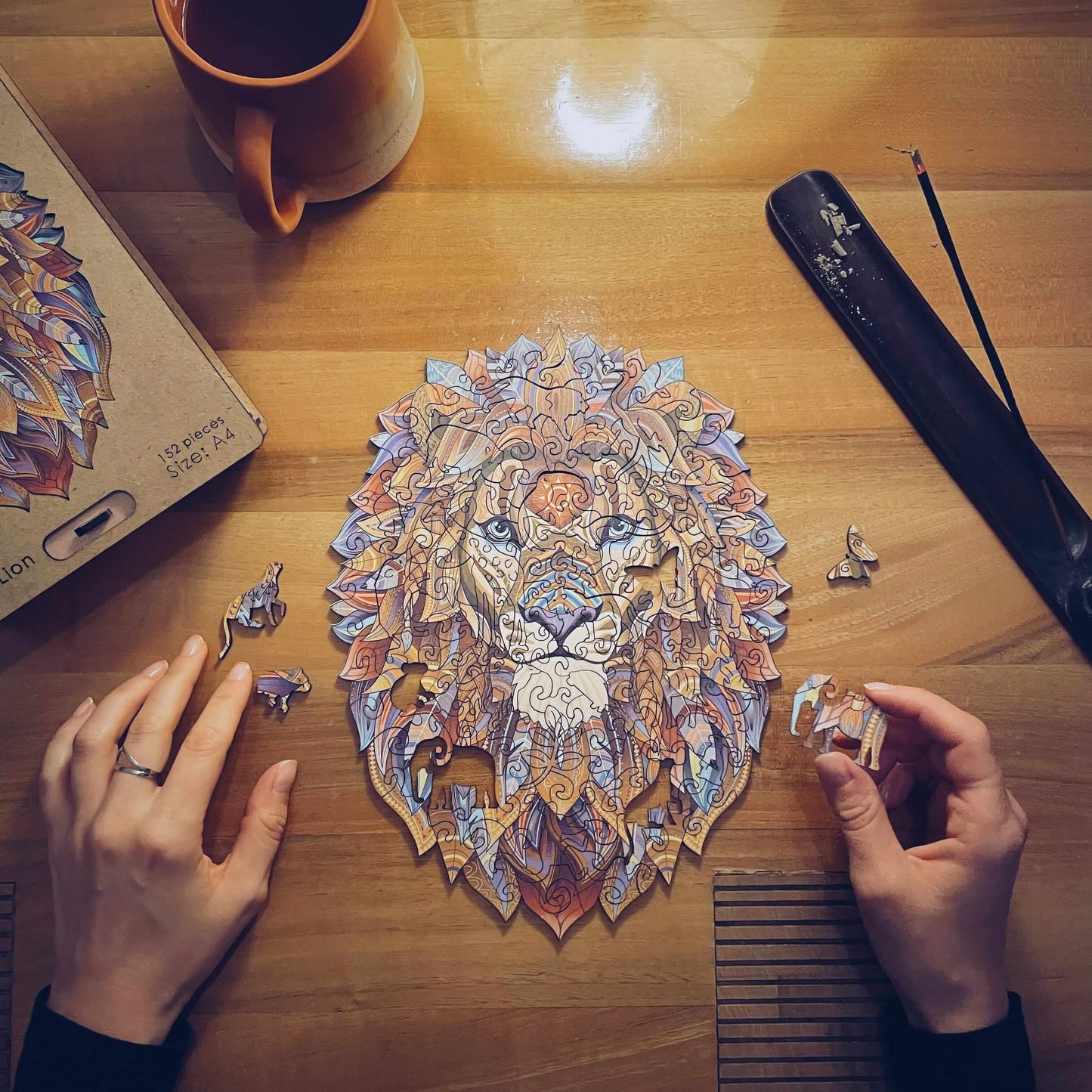 Rompecabezas de Madera 'León Poderoso' Lubiwood: Arte Único, Desafío Cautivador