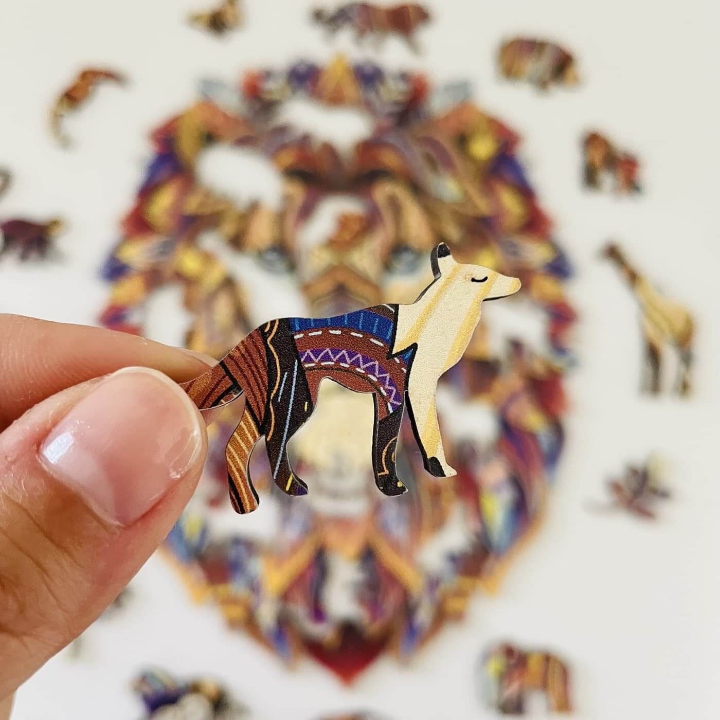 Rompecabezas de Madera 'León Poderoso' Lubiwood: Arte Único, Desafío Cautivador