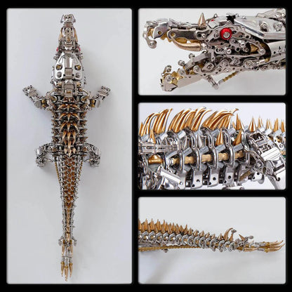 Estrelik™ | Mechanical Crocodile Metal Sculpture