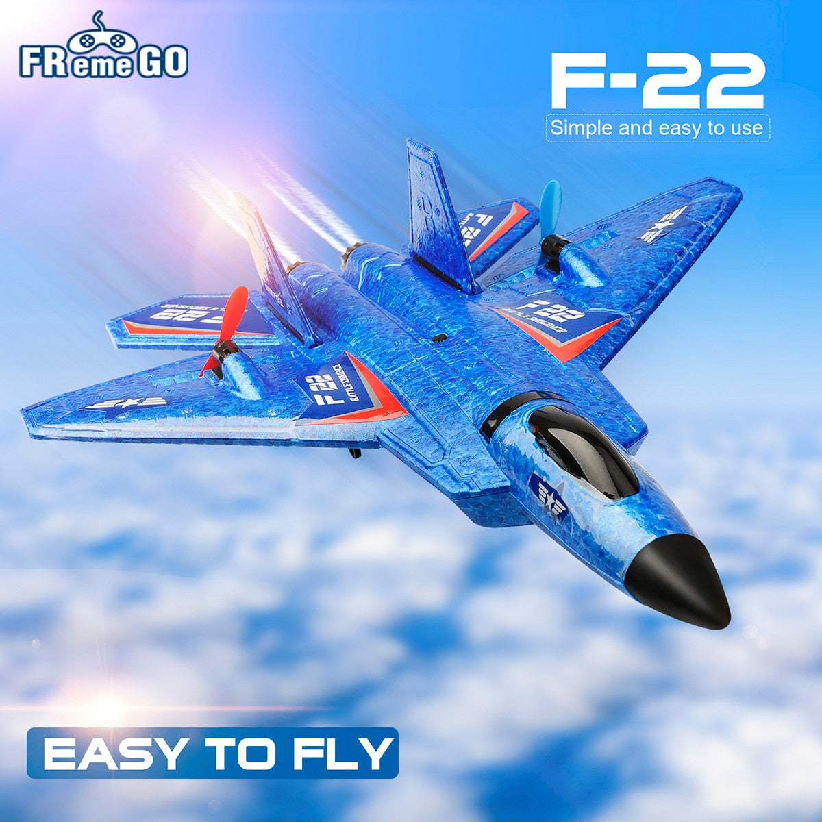 F22 RC Fighter Jet Foam Airplane with 150m Range