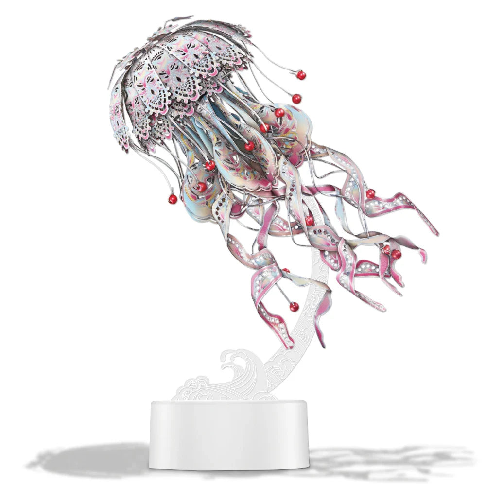 Estrelik™ | 3D Metal Puzzle Jellyfish Kit - 61 Piece Stainless Steel DIY Assembly Model Building Set for Adults