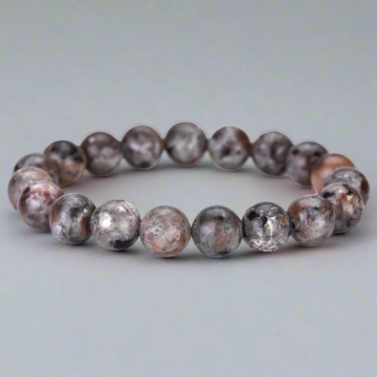 Genuine Yooperlite Firestone Stretch Bead Bracelet – UV Reactive Stone