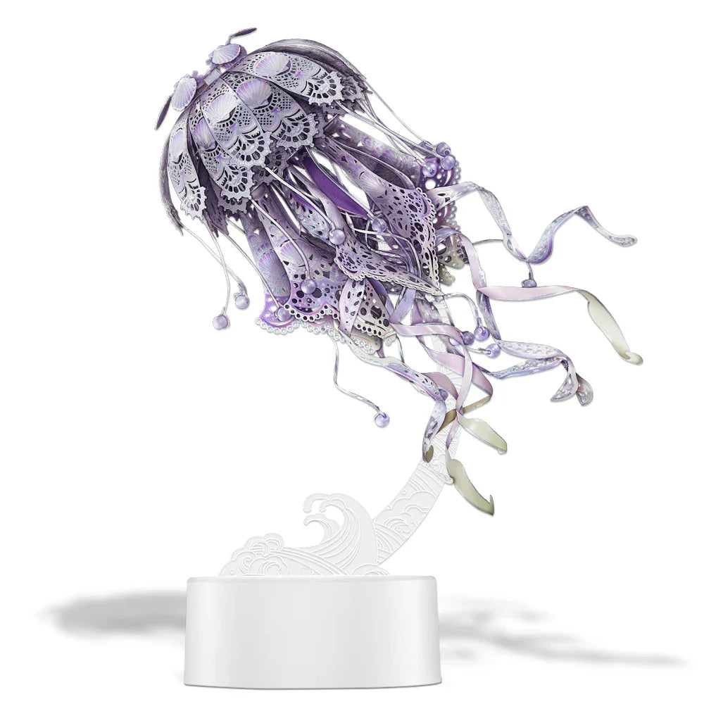 Estrelik™ | 3D Metal Puzzle Jellyfish Kit - 61 Piece Stainless Steel DIY Assembly Model Building Set for Adults