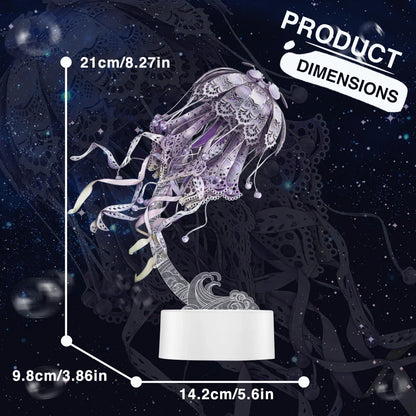 Estrelik™ | 3D Metal Puzzle Jellyfish Kit - 61 Piece Stainless Steel DIY Assembly Model Building Set for Adults