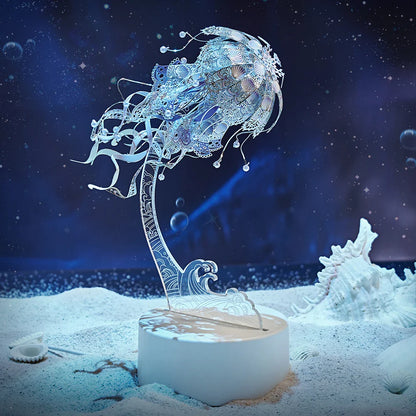 Estrelik™ | 3D Metal Puzzle Jellyfish Kit - 61 Piece Stainless Steel DIY Assembly Model Building Set for Adults