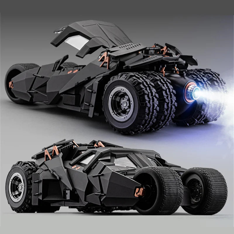Estrelik™ | 1/18 Classic Batman Movies Car 2008 Batmobile Alloy Diecast Metal Toy Race Car Model Sound Light Kids Gifts