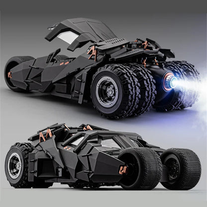 Estrelik™ | 1/18 Classic Batman Movies Car 2008 Batmobile Alloy Diecast Metal Toy Race Car Model Sound Light Kids Gifts