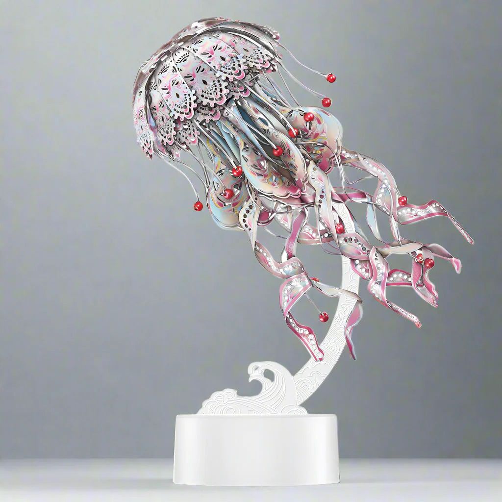 Estrelik™ | 3D Metal Puzzle Jellyfish Kit - 61 Piece Stainless Steel DIY Assembly Model Building Set for Adults