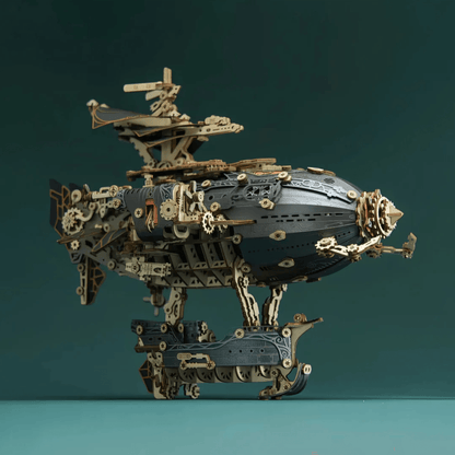 Estrelik™ | Steampunk Navigator Airship 3D Wooden Puzzle Kit