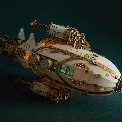 Estrelik™ | Steampunk Navigator Airship 3D Wooden Puzzle Kit