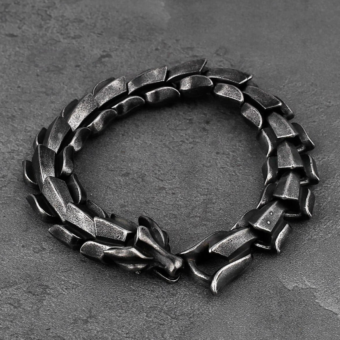 World Serpent Viking Bracelet 316L Stainless Steel Cuff Premium Gift
