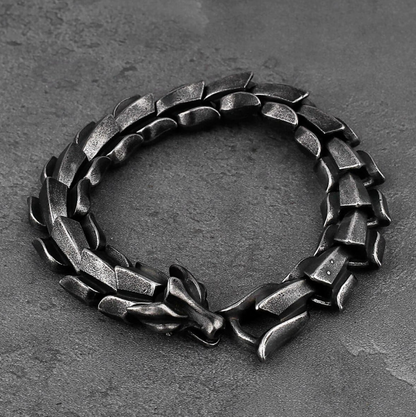 World Serpent Viking Bracelet 316L Stainless Steel Cuff Premium Gift