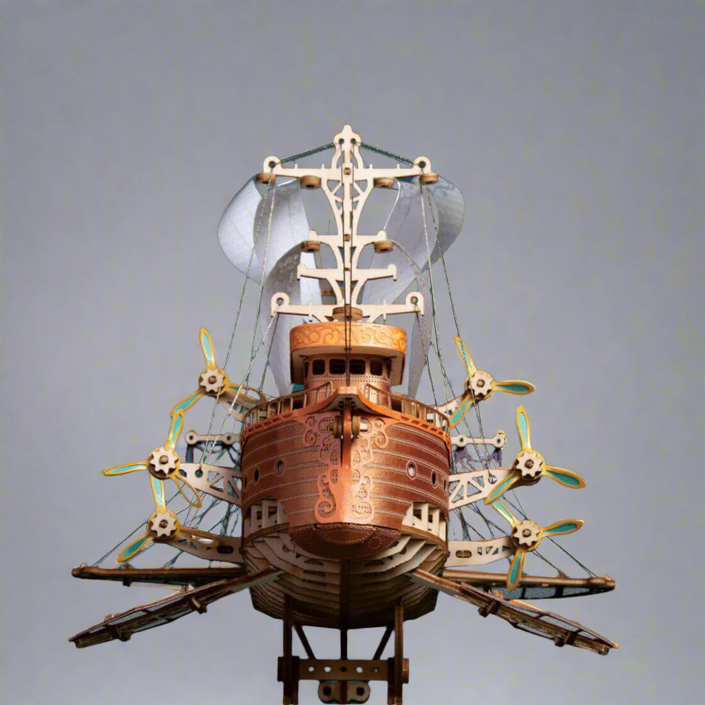 Estrelik™ | Steampunk Fantasy Airship 3D Wooden Puzzle Model