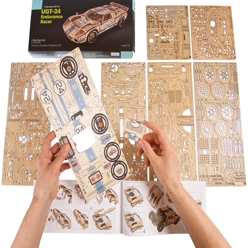 Estrelik™ | UGT-24 Endurance Racer Classic Le Mans Wooden Model Kit